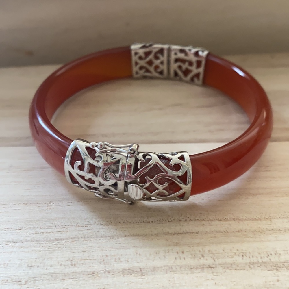 Agate Bangle. Silver Bangle Gem Bangle - image 3